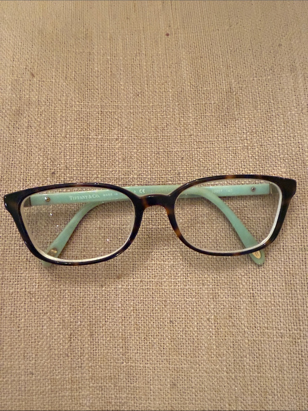 Tiffany & Co. Tortoise Frame Glasses with Tiffany Blue Temples